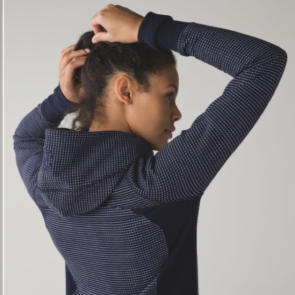 Lululemon 4 Scuba Hoodie III Double Dot Naval Blue Lullaby Naval Blue Zip Jacket - Picture 5 of 14